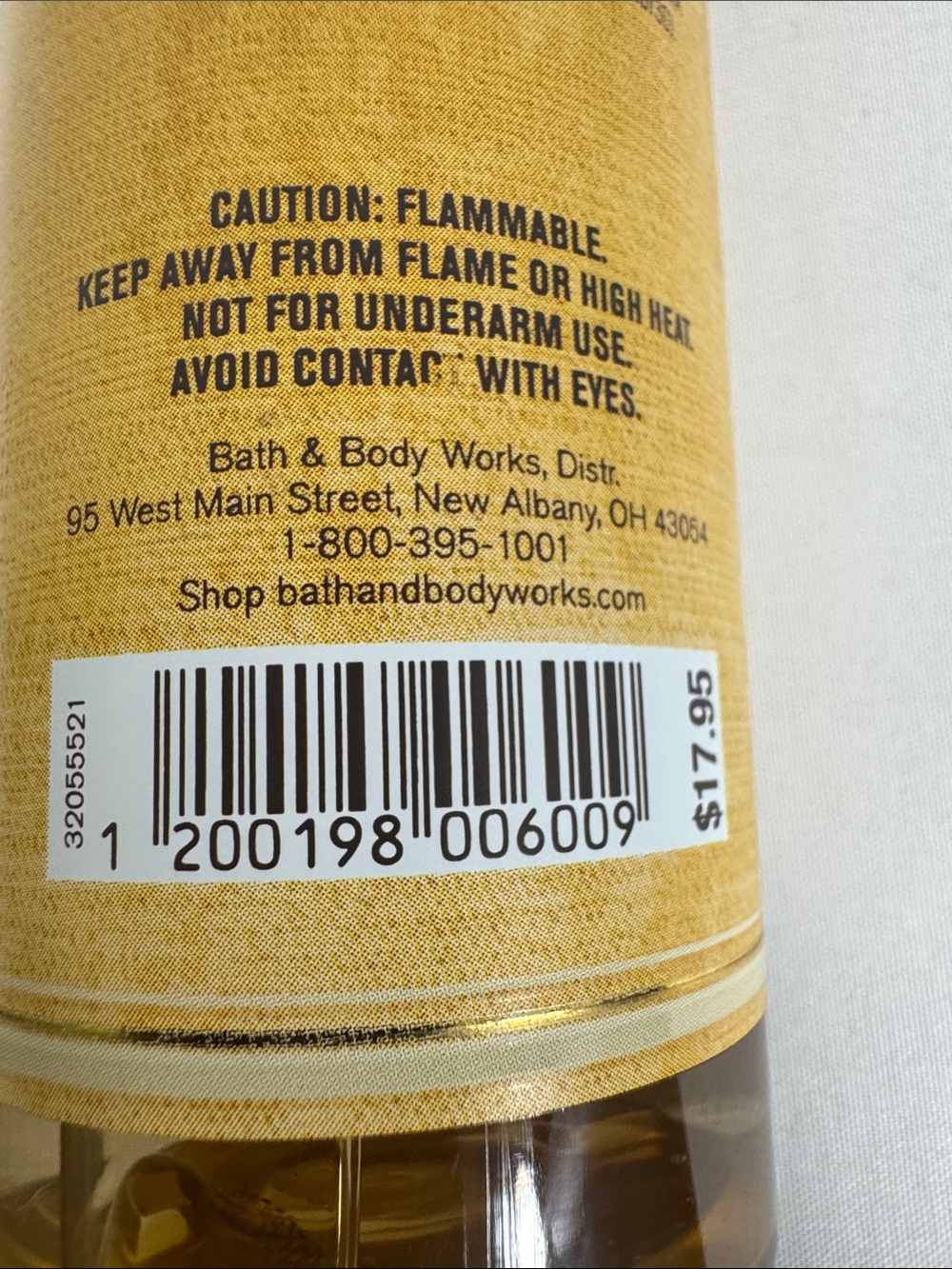 Bath & Body Works Body Spray - Almond Croissant in a Gold Yellow Bottle - Picture 2 of 4